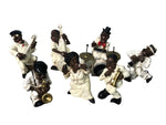 Jazz Band 7 Piece Set Antique Figurine Retro Toy Collection