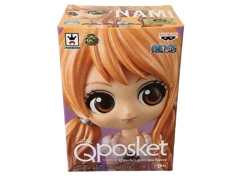 BANPURESTO QPosket ONE PIECE Petit girls Festival -NAMI- figure original box toy